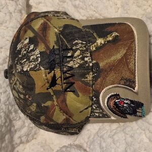 NWTF Turkey Embroidered Mossy Oak Camo Hat - New